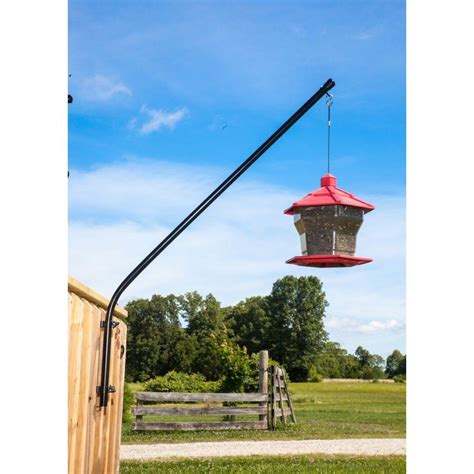 deck bird feeder swing pole